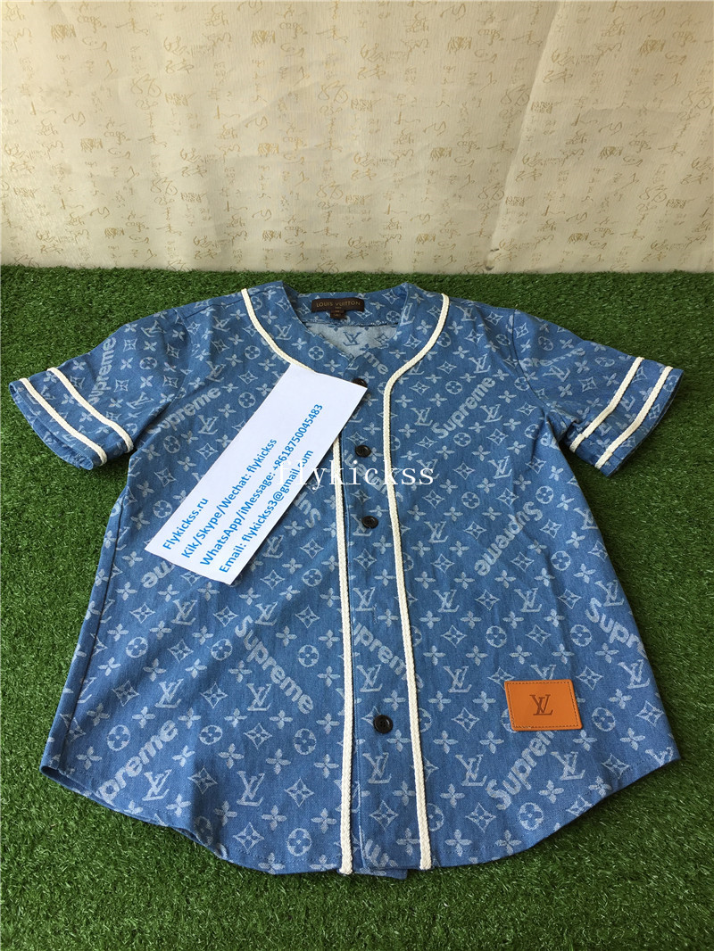 Supreme x LVS Blue Denim Shirt